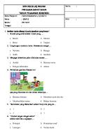 Soal PAT Kelas 1 Tema 6