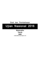 Soal Pembahasan Ujian Nasional Matematika Teknik 2016 PDF