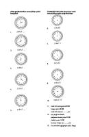 Soal Pengukuran Waktu Kelas 2 Terbaruu