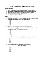 Soal Penyisihan Matematika SNSC SMA