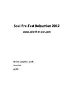 Soal Pre Test Kebumian