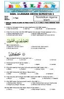 Soal UAS PAI Kelas 3 SD Semester 1 (Ganjil) Dan Kunci Jawaban PDF