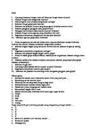 Soal Ulangan Biologi Sistem Eksresi [PDF]