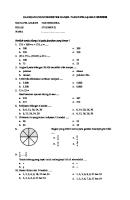 Soal Ulangan Matematika