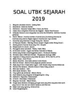 Soal Utbk Sejarah 2019 [PDF]