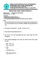 Soal UTS PGSD Semester 2