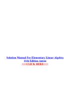 Solution Manual For Elementary Linear Algebra 11th Edition Anton