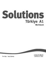 Solutions A1 Türkiye Workbook