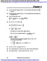 Solutions Manual For John e Freunds Mathematical Statistics With Applications 8th Edition by Miller