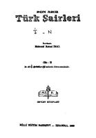 Son Asır Türk Şairleri - II [II] [PDF]