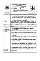 Sop Monitoring Pemeliharaan Peralatan