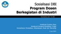 Sosialisasi DBI 2023