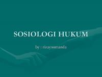 Sosiologi Hukum (Mazhab-Mazhab)