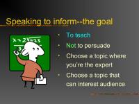 Speaking To Inform