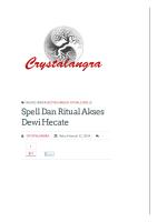 Spell Dan Ritual Akses Dewi Hecate