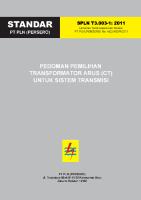 SPLN - T3 - 003!1!2011 Pedoman Pemilihan CT [PDF]