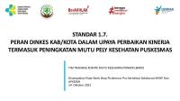 Standar 1.7 Peran Dinkes Kab Kota - KMKP