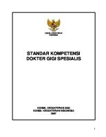 Standar Kompetensi Dokter Gigi Spesialis PDF [PDF]