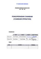 Standard Operating Procedure PENGOPERASIAN CHAINSAW (CHAINSAW OPERATION)