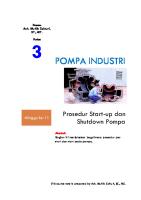 Start-Up & Shut Down Pompa