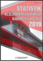 Statistik Kesejahteraan Rakyat Kabupaten Kolaka 2019