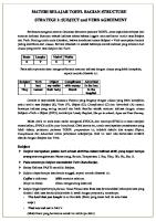 Structure 2 Subject & Verb Agreement