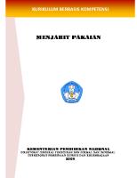 Struktur Kurikulum Tentang Kursus Menjahit Pakaian / Tata Busana