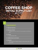 SUJ Coffee Shop Equipment List [PDF]