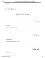 Surat Ar-Rahman Arab, Latin Dan Terjemah Bahasa Indonesia PDF [PDF]