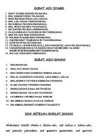 Surat Asy Syams Dan Dhuha