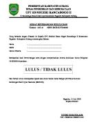 Surat Keterangan Lulus SD