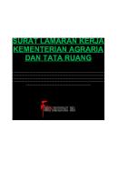 Surat Lamaran Kerja Kementerian Agraria Dan Tata Ruang [PDF]