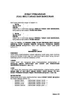 Surat Perjanjian Jual Beli Tanah Dan Bangunan [PDF]