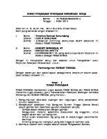 Surat Perjanjian Pekerjaan Borongan Kerja Pembangunan Rumah Tinggal [PDF]