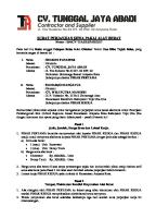 Surat Perjanjian Sewa Pakai Alat Berat