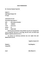 SURAT PERMOHONAN Keringanan Biaya