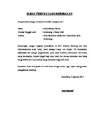 Surat Pernyataan Keberatan