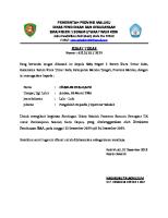 SUrat Tugas Bimtek 14 Desember