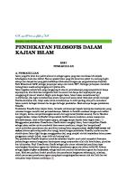 Syamsudin Serero: Pendekatan Filosofis Dalam Kajian Islam