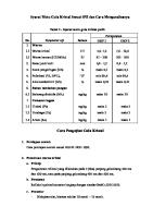 Syarat Mutu Gula Kristal Sesuai Standar SNI Dan Cara Menganalisanya