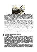 TAFSIR Takwil Dan Terjemah