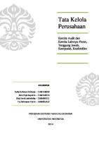 Tata Kelola Perusahaan: Komite Audit Dan Komite Lainnya: Peran, Tanggung Jawab, Komposisi, Keefektifan [PDF]