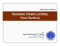 Tekanan Tanah Lateral-Rankine