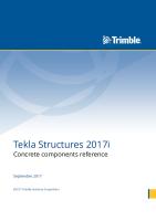 Tekla - Concrete Components Reference - 1