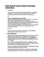 Teks Berita Ujian Praktik Bahasa Indonesia [PDF]