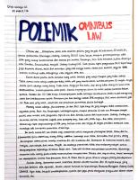 Teks Editorial Polemik Omnibus Law