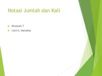 Teori Bilangan Notasi Jumlah Dan Kali [PDF]