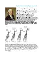 Teori Evolusi Menurut Jean Baptiste de Lamarck