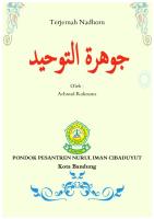 Terjemah Nadhom Jauhar Tauhid