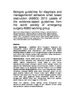 Terjemahan Bologna Guidelines For Diagnosis and Management of Asbo